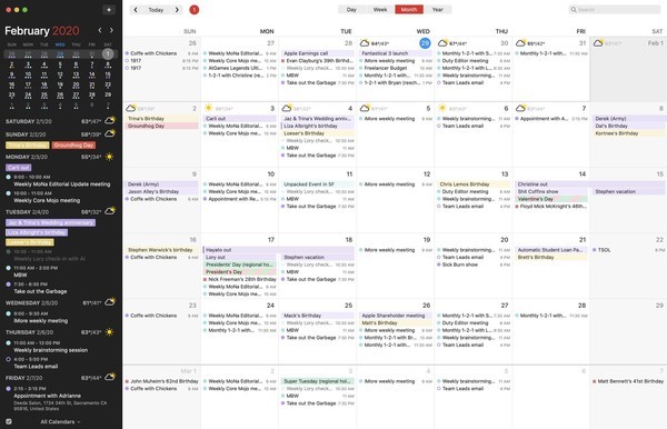 Mac app daily weekly monthly productivity calendar